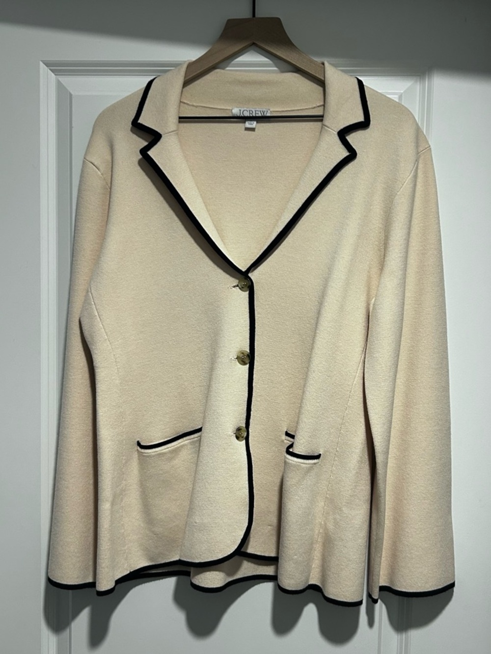 Jcrew Tipped sweater blazer